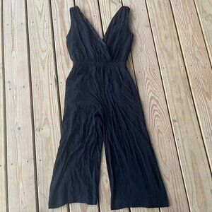 ** MADEWELL Black VNeck Jumpsuit Stretchy XS